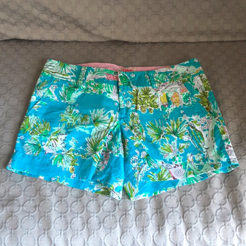 Lilly Pulitzer Retired Jungle Pineapple Tiger Print Shorts